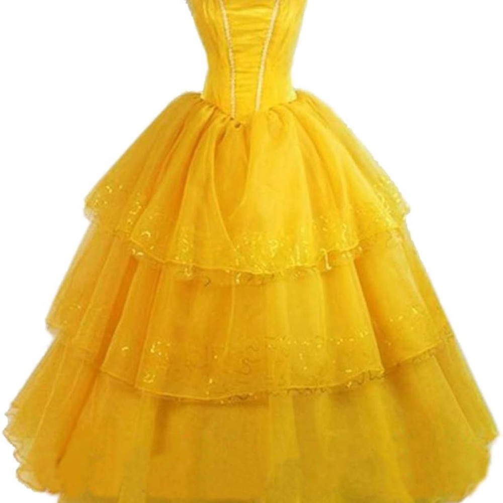 Beautiful BELLE ball gown designed as the love action ball scene! Its so floofy